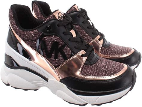 iridescent sneaker michael kors|Michael Kors rose gold trainers.